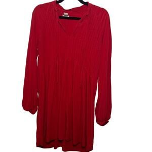 H&M Red Tunic Dress Top Size 4